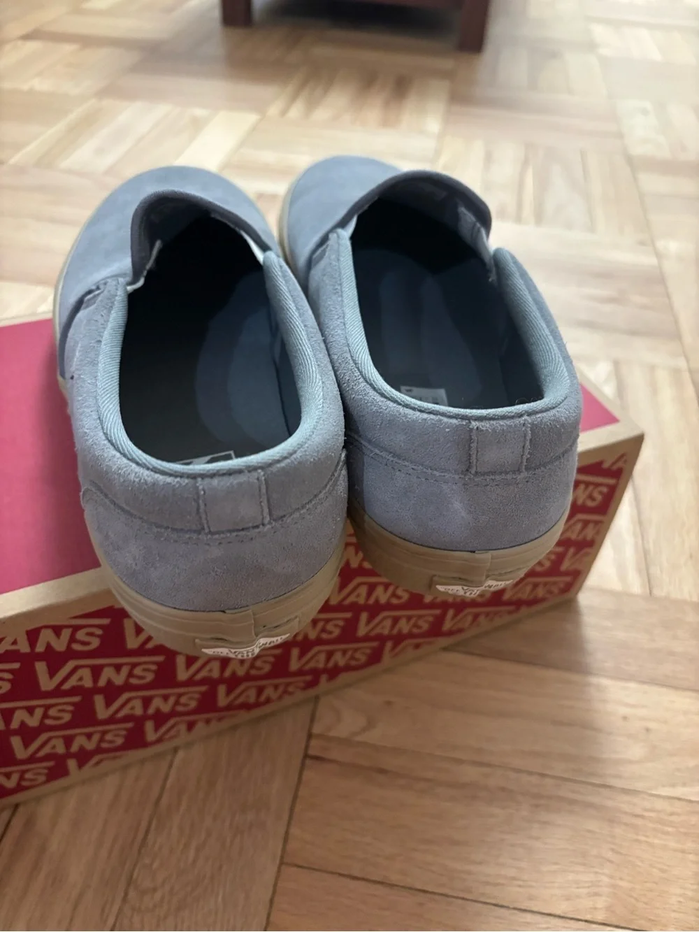 Men's Vans Shoes Size 13 Asher Crepe Frost Gray Slip On Sneakers Suede
